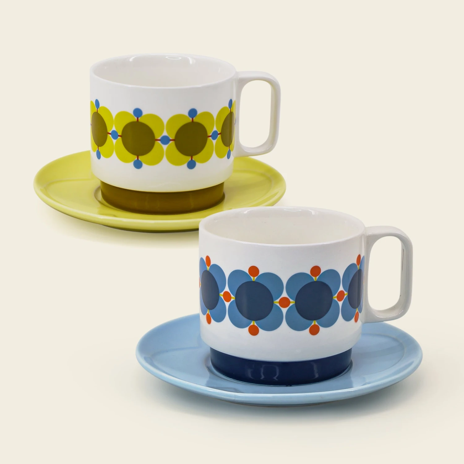 Cappuccino & Saucer Set - Atomic Flower - Image 6