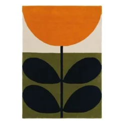 Orla Kiely - Flower Stem Rug Black 230x160cm