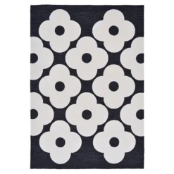 Orla Kiely - Spot Flower Outdoor Rug Black 200x140cm