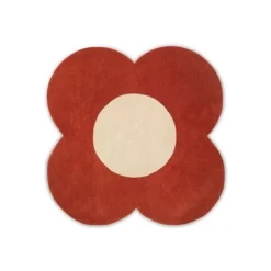 Orla Kiely - Flower Rug Tomato 200x200cm