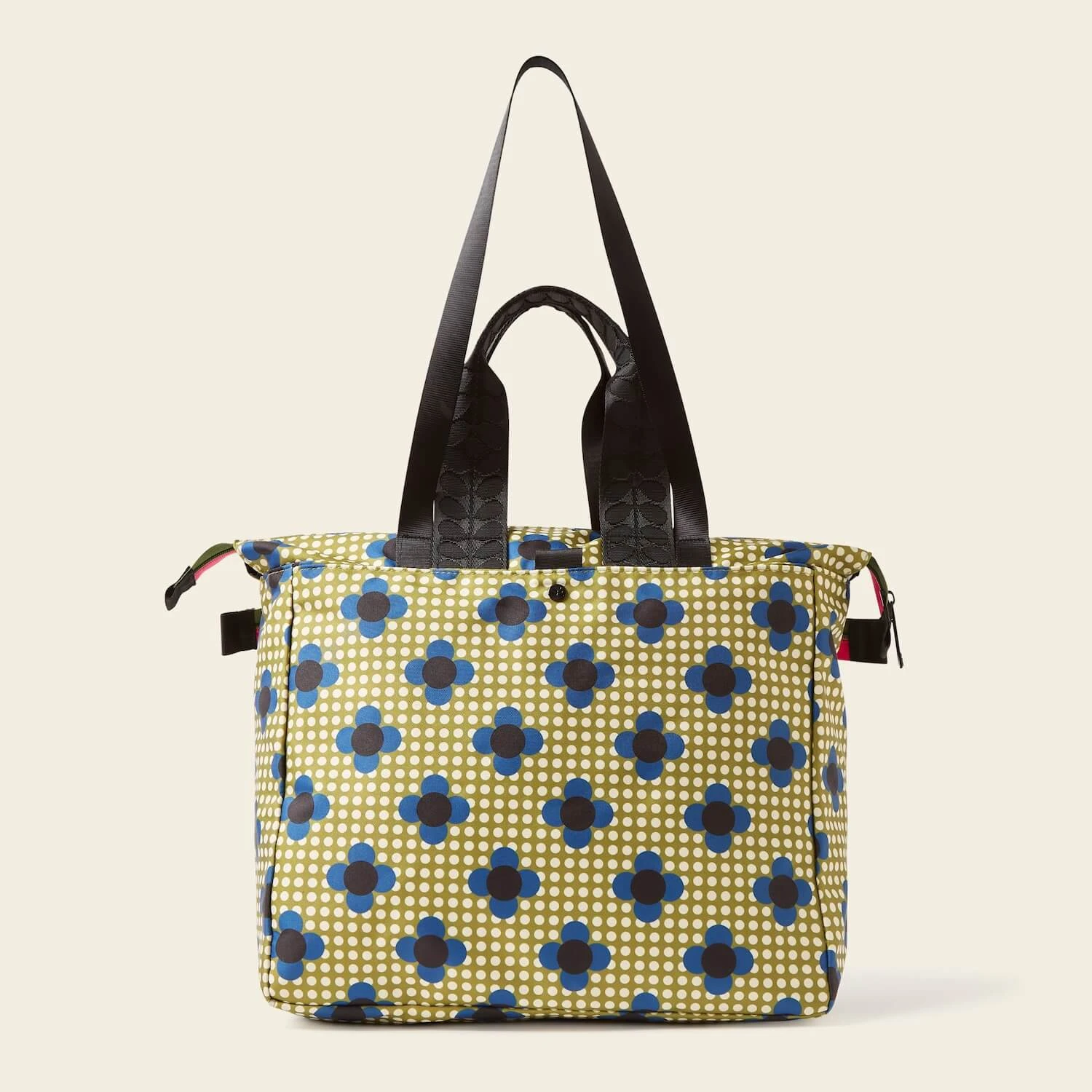 Axis Tote - Flower Polka Dot Olive - Image 4