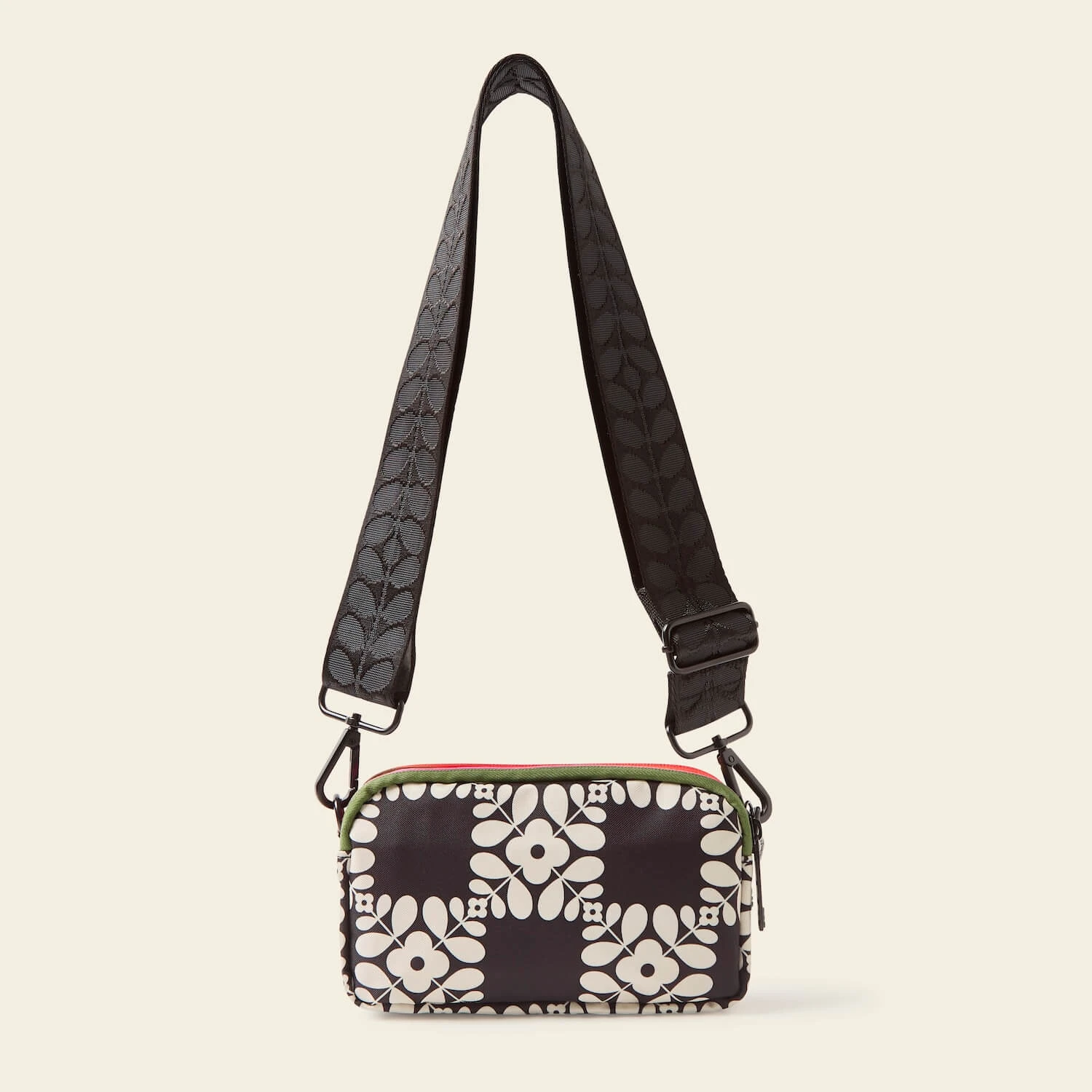 Tripod Crossbody - Lattice Flower Tile Onyx - Image 4