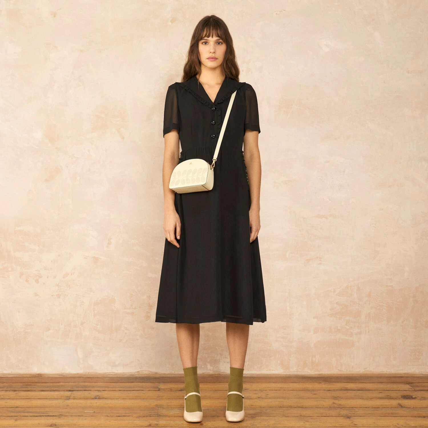 Babaluna Crossbody - Cream Punched Flower - Image 2