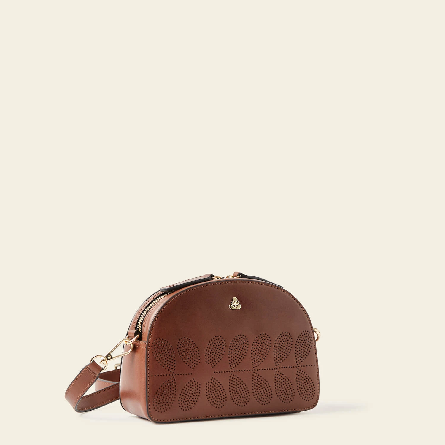 Babaluna Crossbody - Tan Punched Flower - Image 3