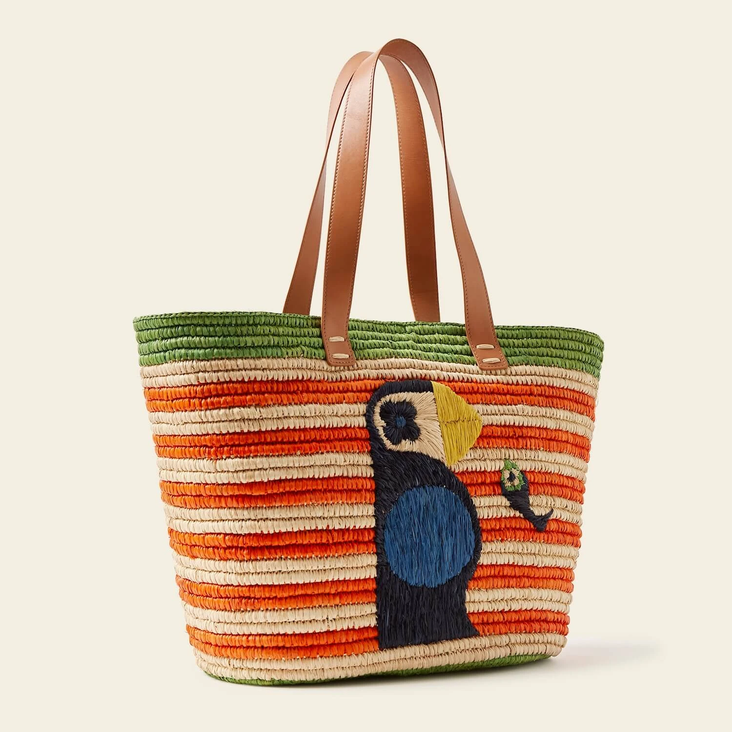 Monday Basket Bag - Puffin Orange Stripe - Image 3