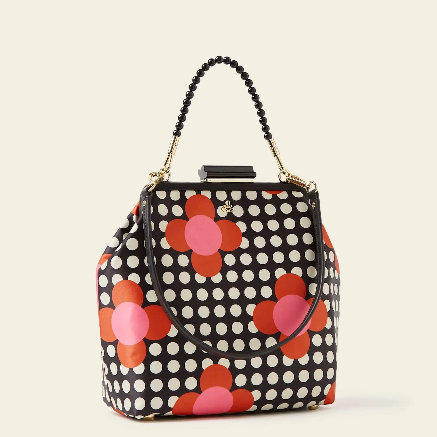 Jenny D Handbag - Fuchsia Flower Polka Dot - Image 3