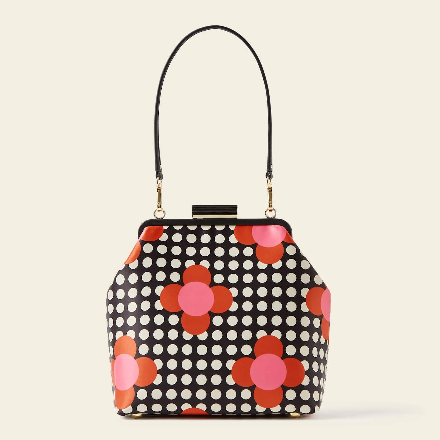 Jenny D Handbag - Fuchsia Flower Polka Dot - Image 4
