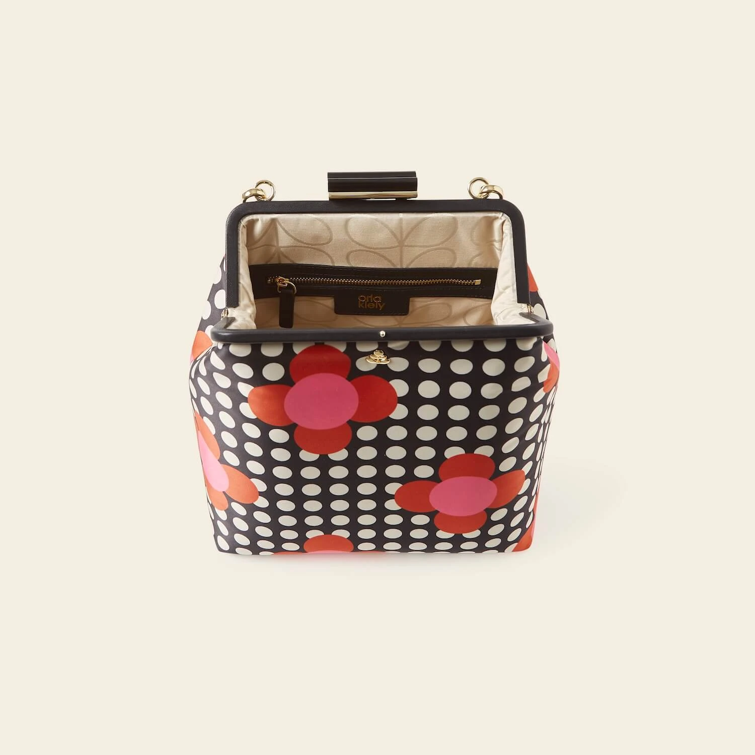 Jenny D Handbag - Fuchsia Flower Polka Dot - Image 5