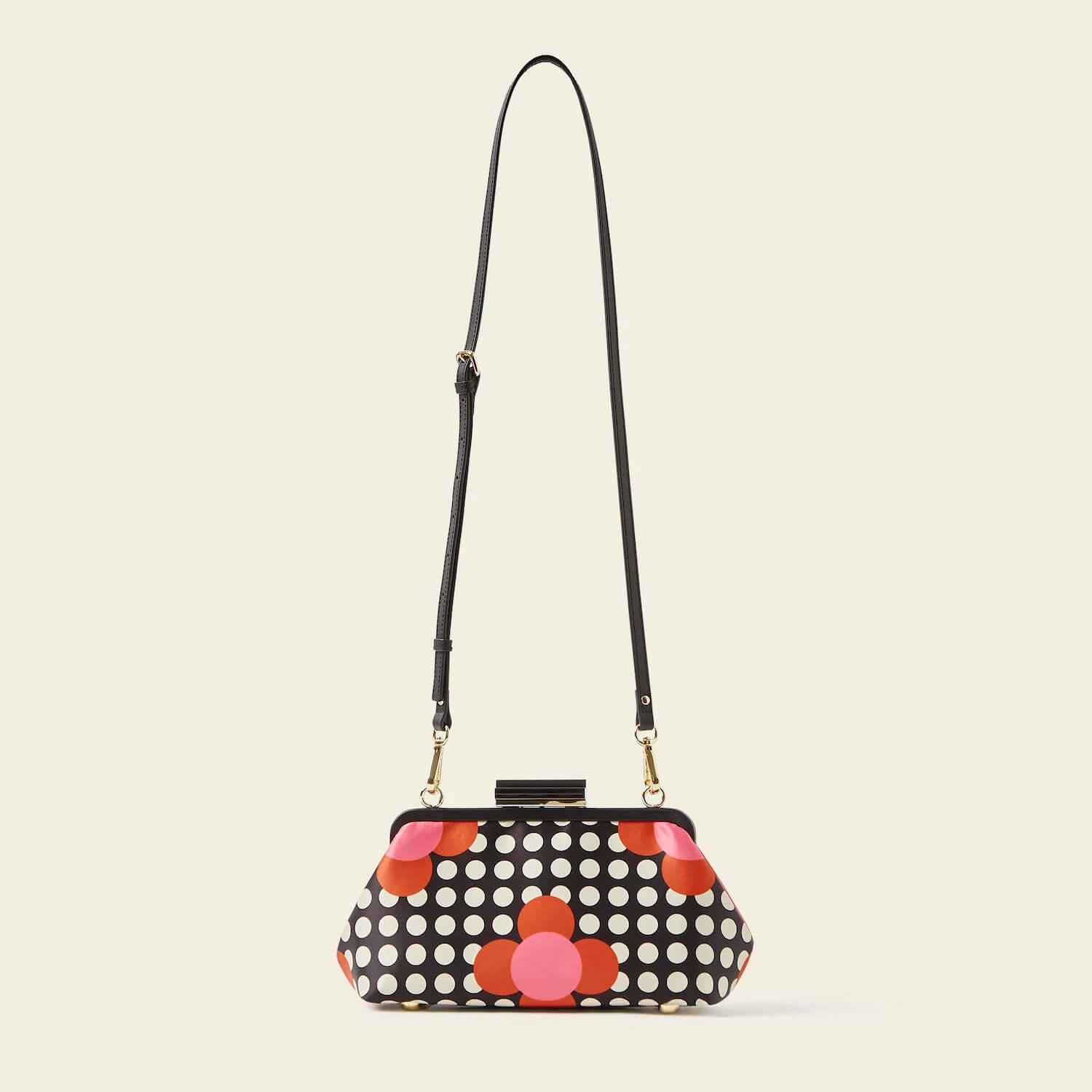 Jenny D Clutch - Fuchsia Flower Polka Dot - Image 4
