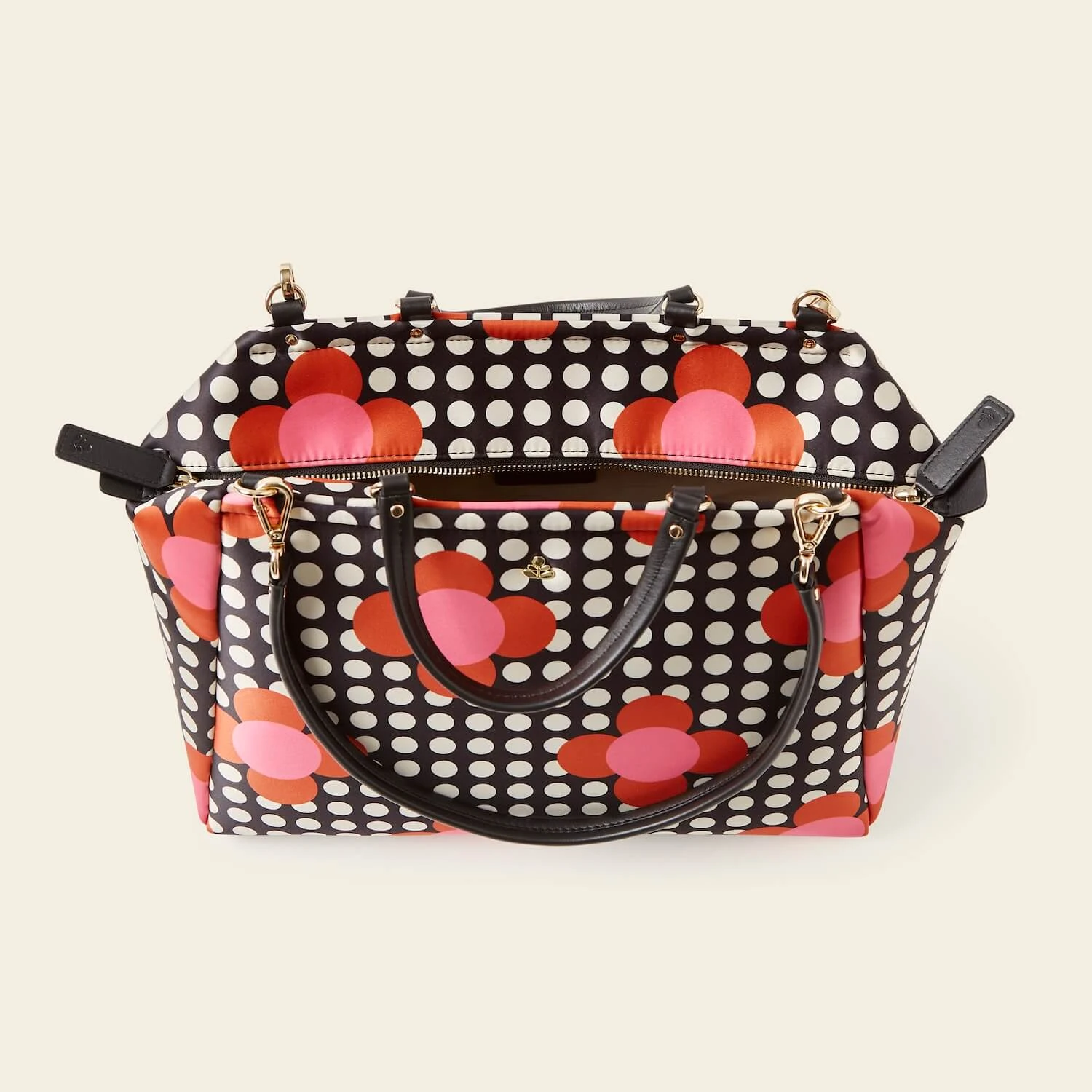 Opera Big Tote - Fuchsia Flower Polka Dot - Image 5