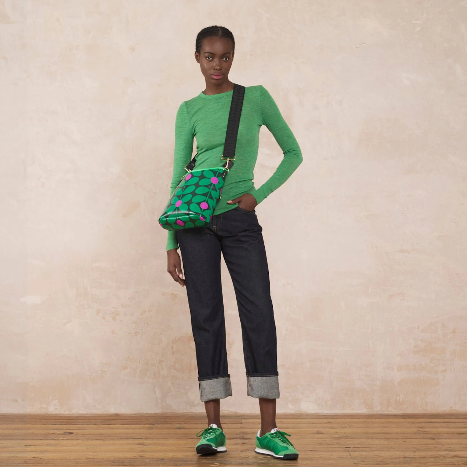 Cross Carry Crossbody - Sixties Stem Emerald - Image 2