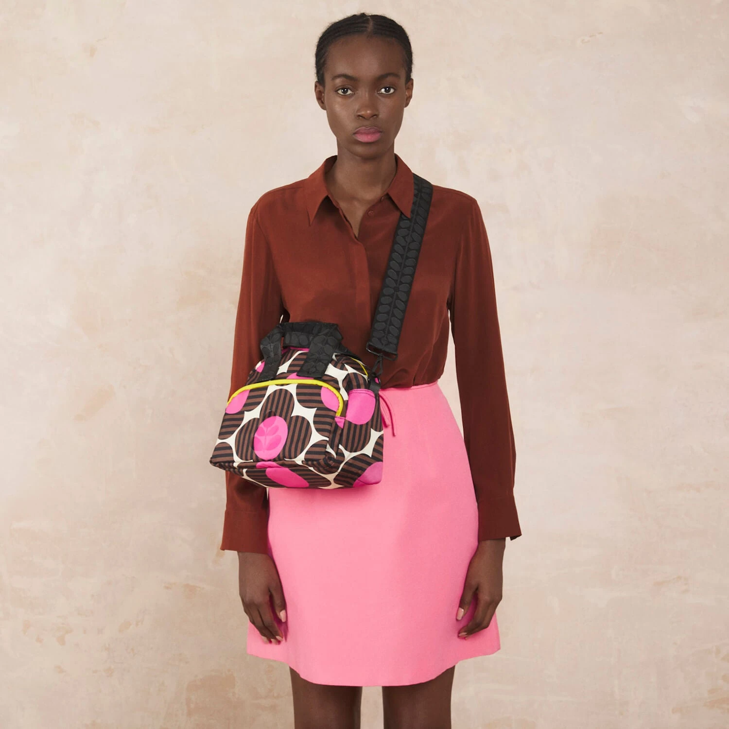 Radial Handbag - Striped Flower Azalea - Image 2