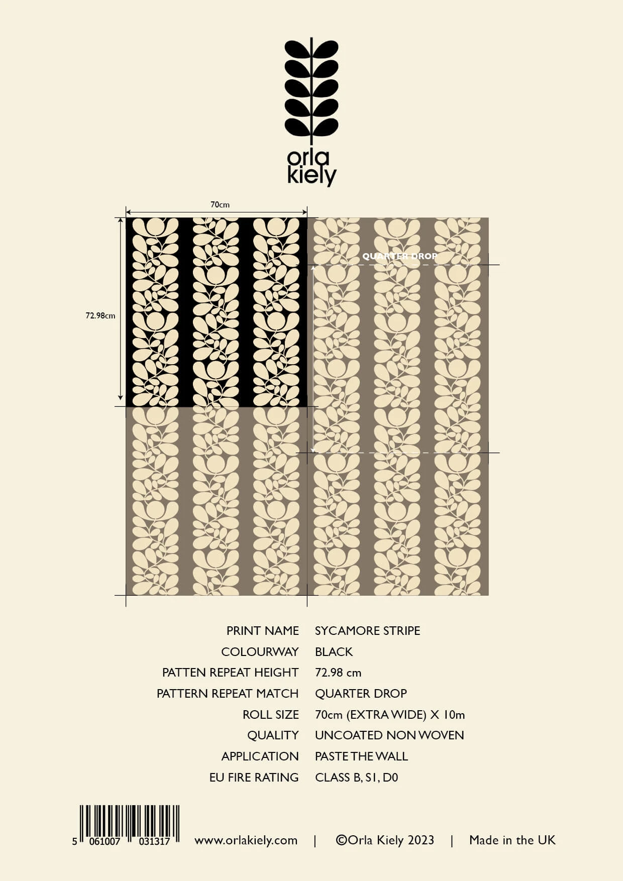 Sycamore Stripe Wallpaper - Sample - Image 2