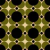 Atomic Flower Khaki Wallpaper - Sample
