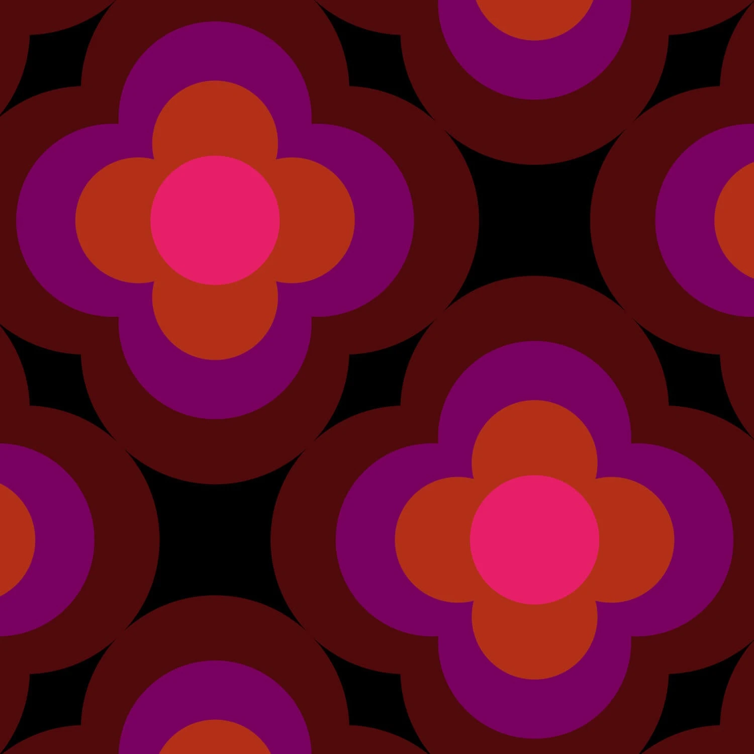 Radial Flower Wallpaper - Sample