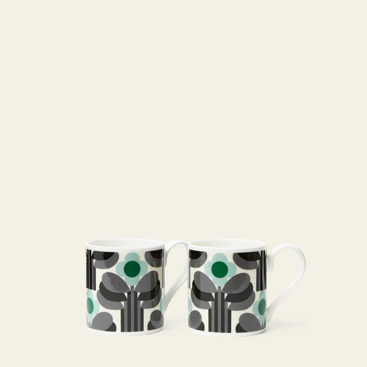 Standard Mug Set Of 2 - Art Deco Green - Image 2