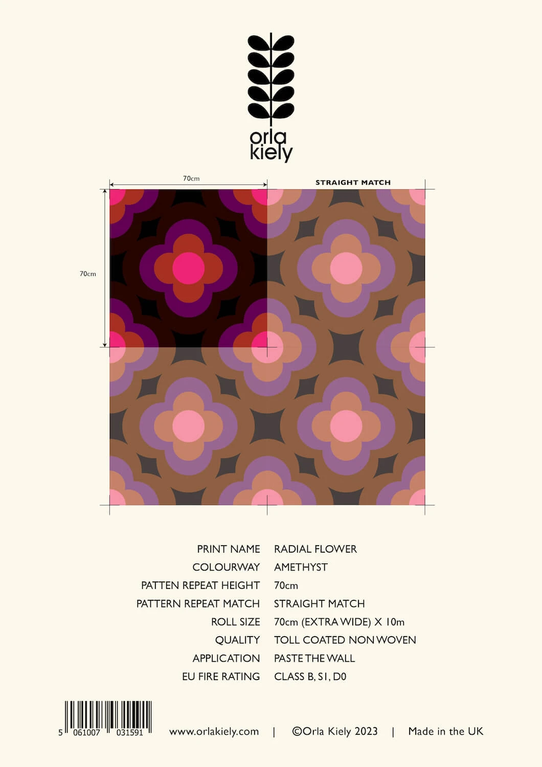 Radial Flower Wallpaper - Sample - Image 2