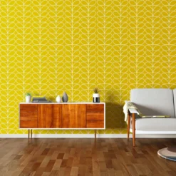 Linear Stem Sunflower Wallpaper - 52cm X 10m